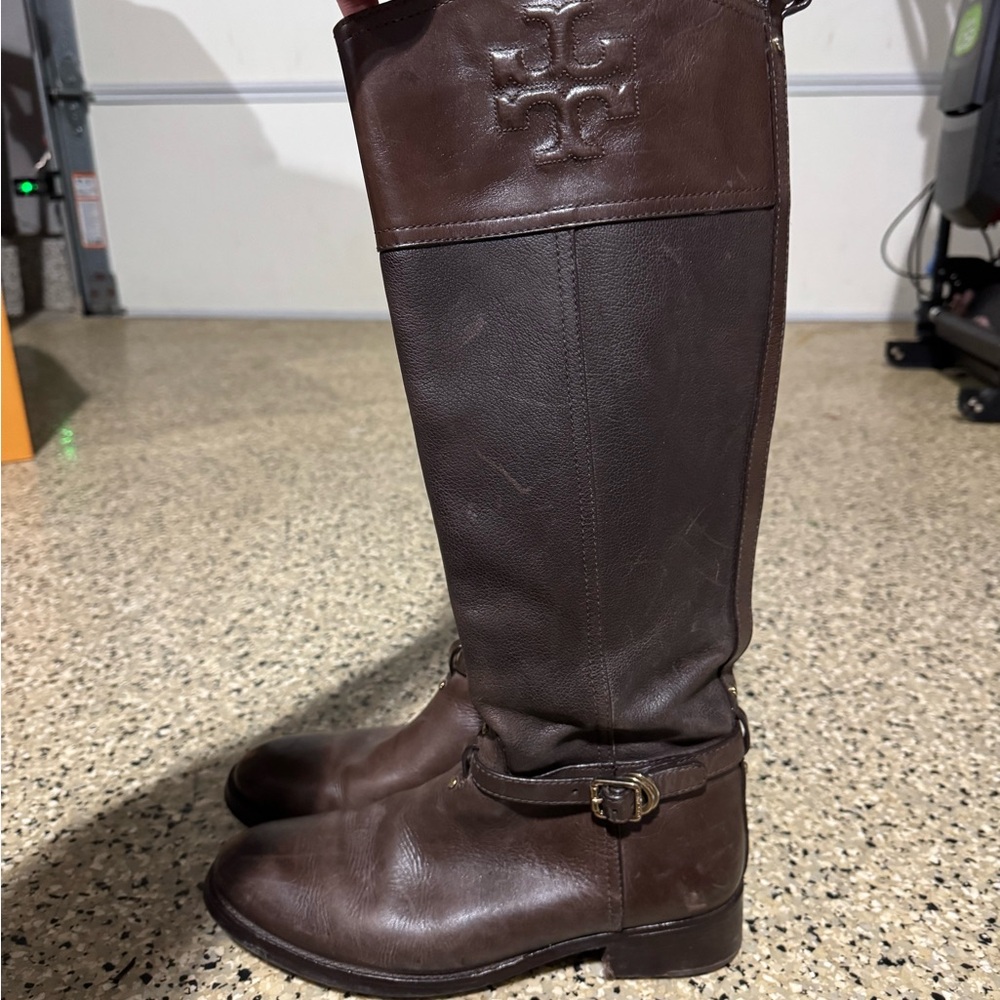 Tory Burch Brown Riding Boots